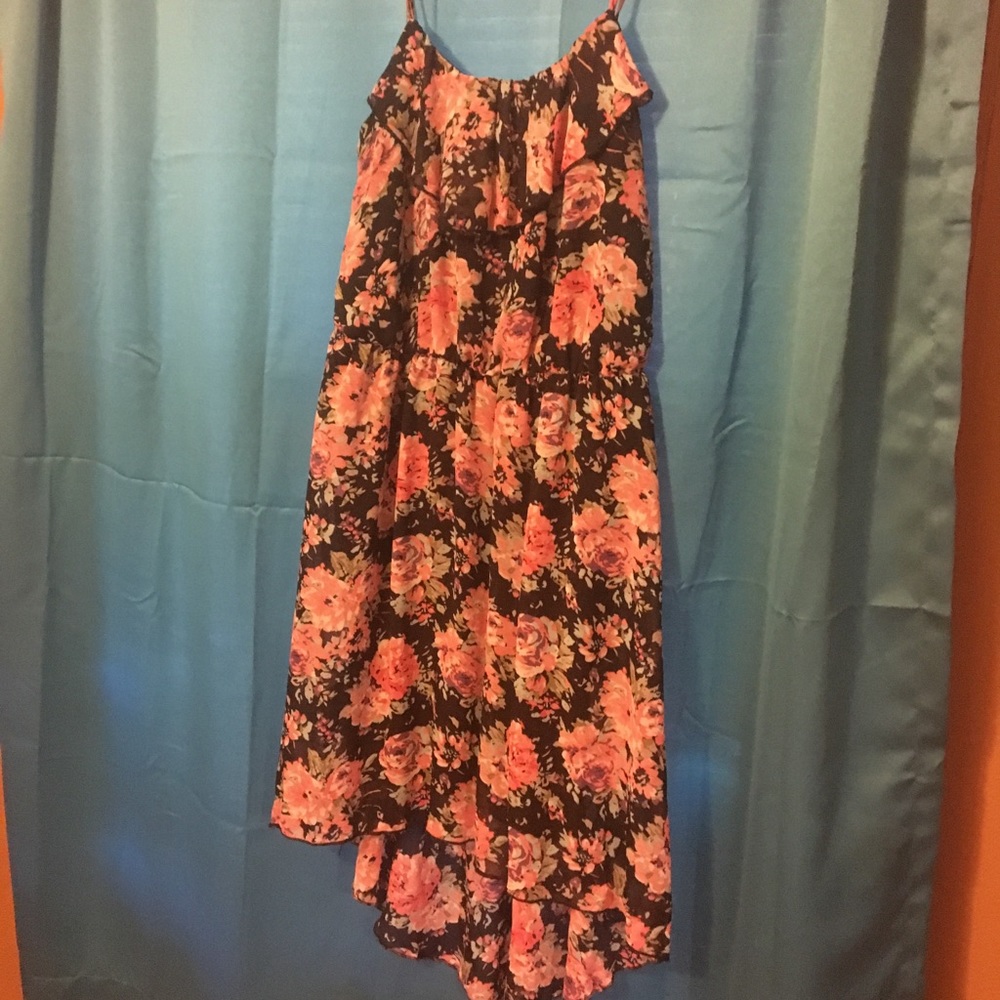 High low, spaghetti-strap dress!